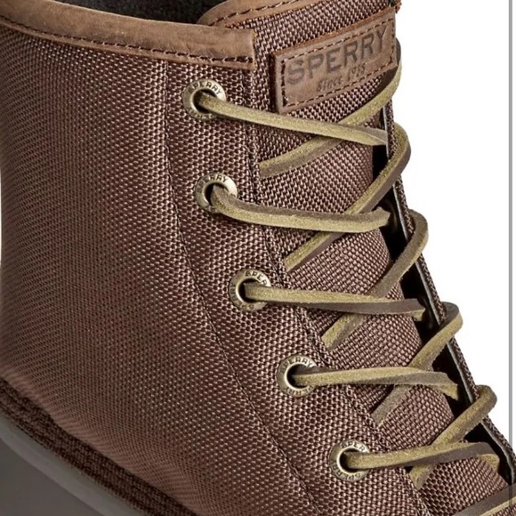 Sperry Men’s Saltwater Top Sider Duck Boots Brown NEW - Picture 6 of 12